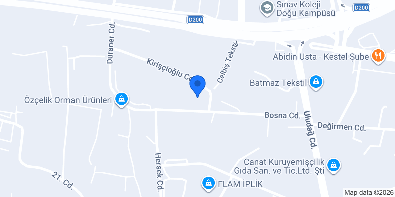 Akif Kasaboğlu Dokuma Örme A.Ş. konumu