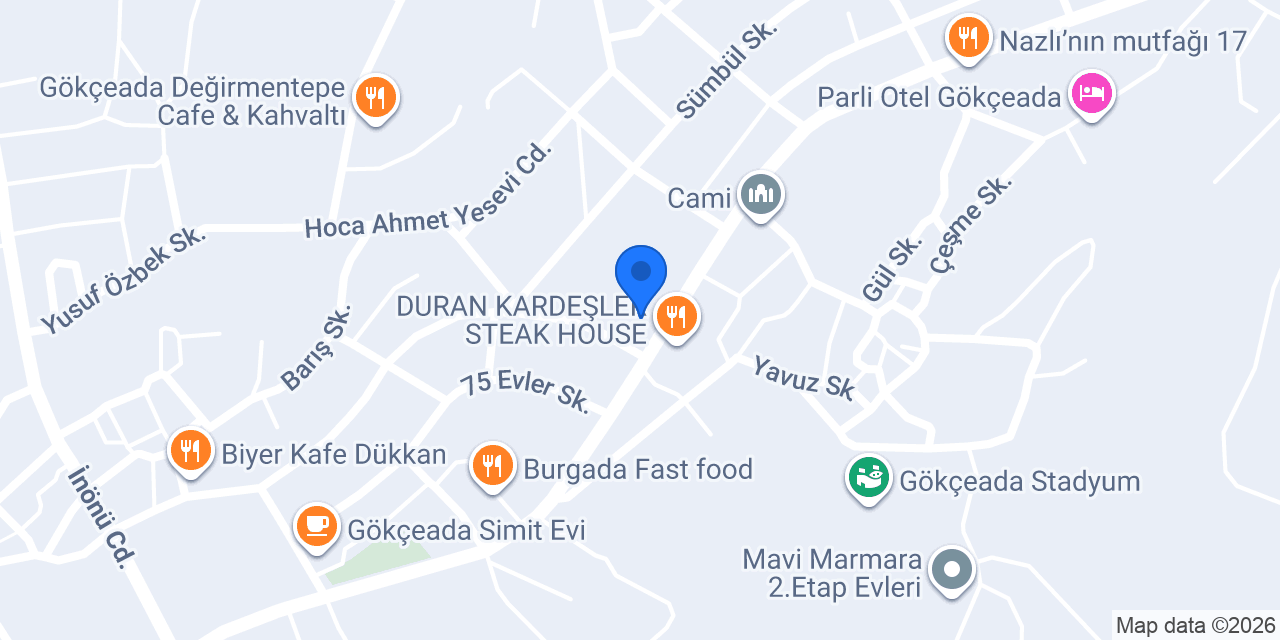 GÖKÇEADA HASANKEYF Apart konumu