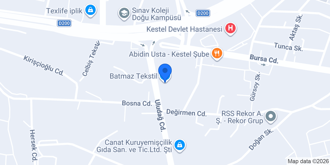 Batmaz Tekstil konumu