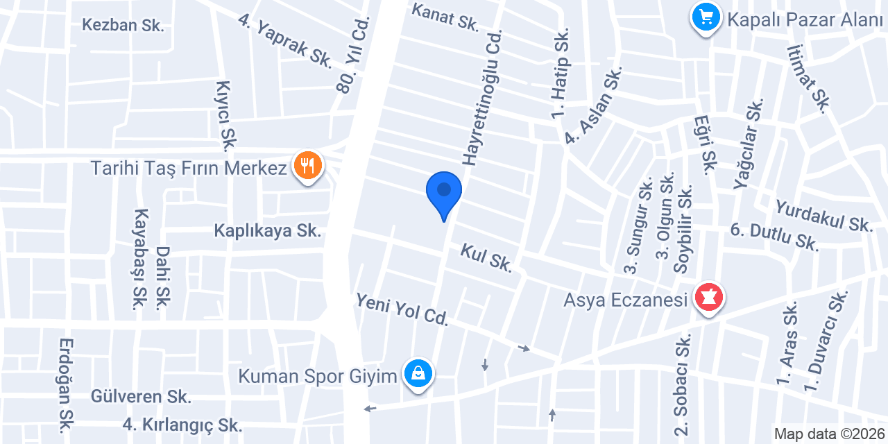 Yavuz Selim ilkokulu konumu