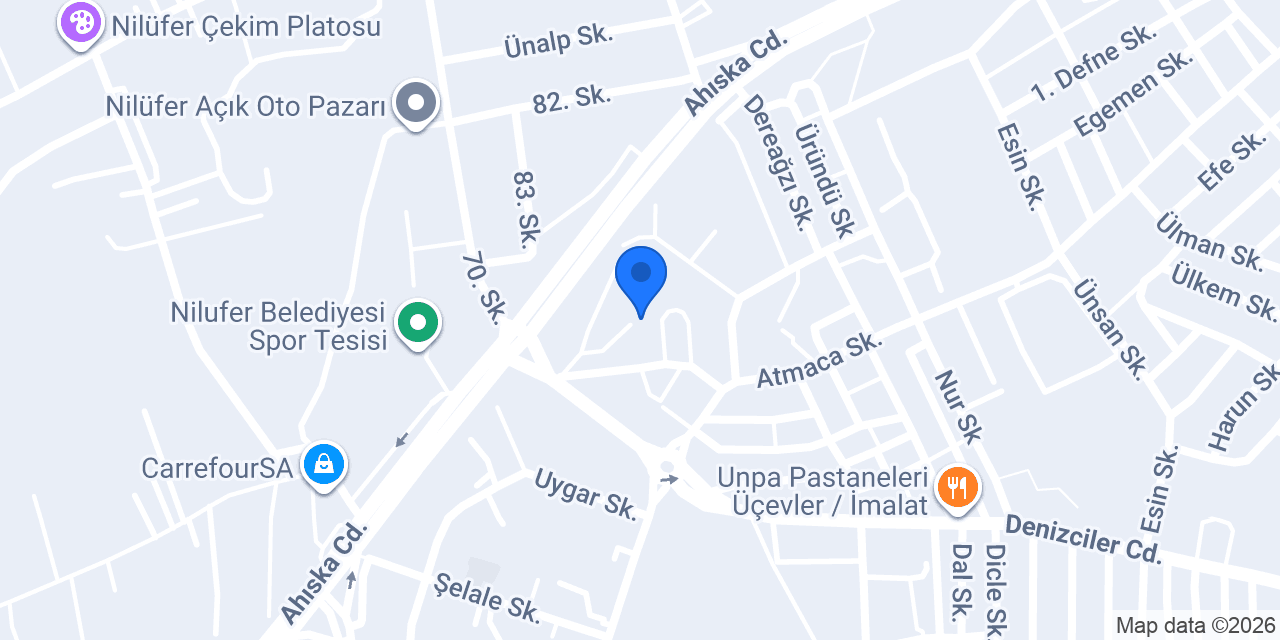 Volkanlar Vinç konumu
