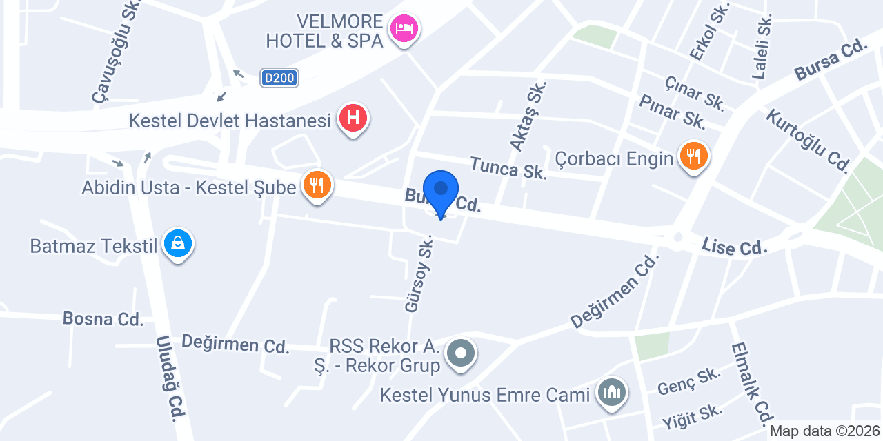 Yüksi Kestel/Bursa konumu