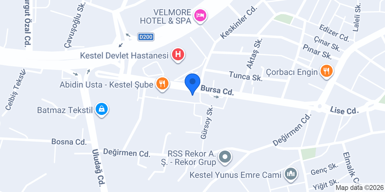 Vakıf Katılım Kestel Şubesi konumu
