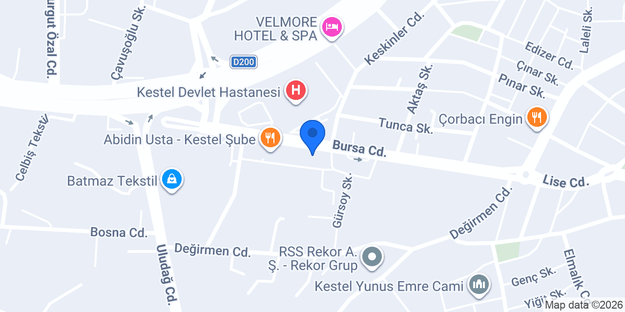 VakıfBank Kestel Şubesi konumu