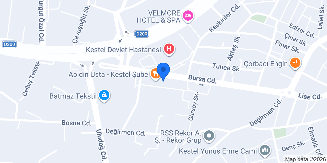 Kuveyt Türk - Kestel Şubesi konumu