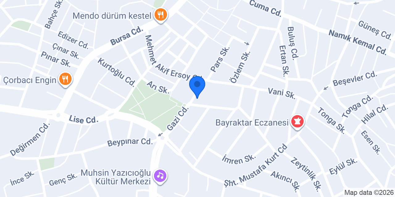 Güleçler Düğün Salonu konumu
