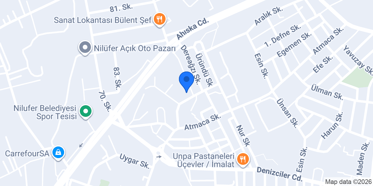 Ünden Otomotiv konumu