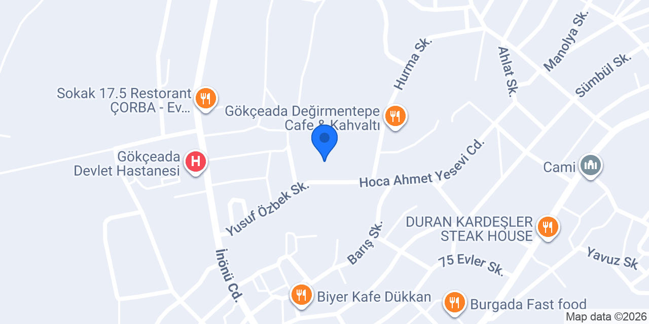 Gökçeada Adliyesi konumu