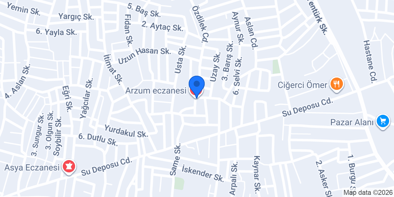 Arzum eczanesi konumu
