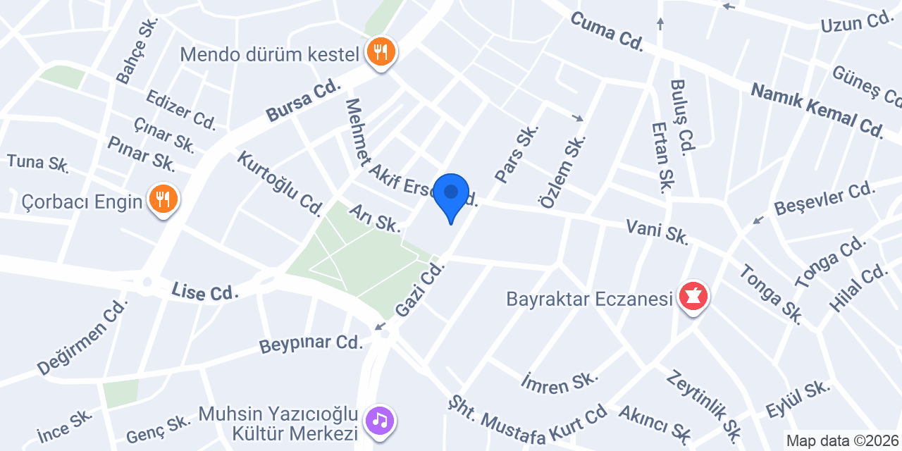 TEB Kestel Şubesi konumu