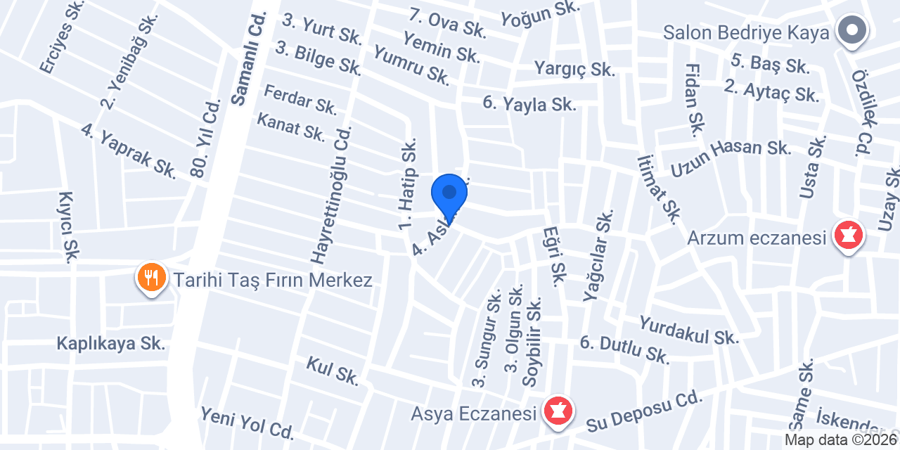 Erzurum Kadayıf Dolma Tatlıcısı konumu