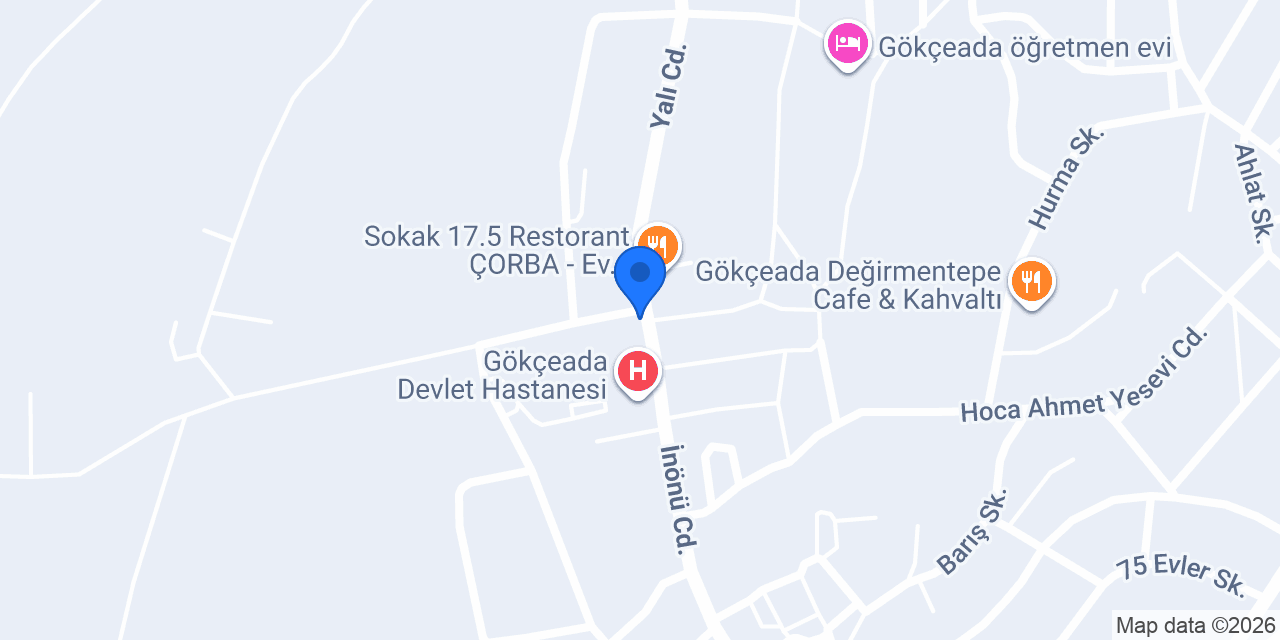 Gökçeada Halk Eğitim Merkezi konumu