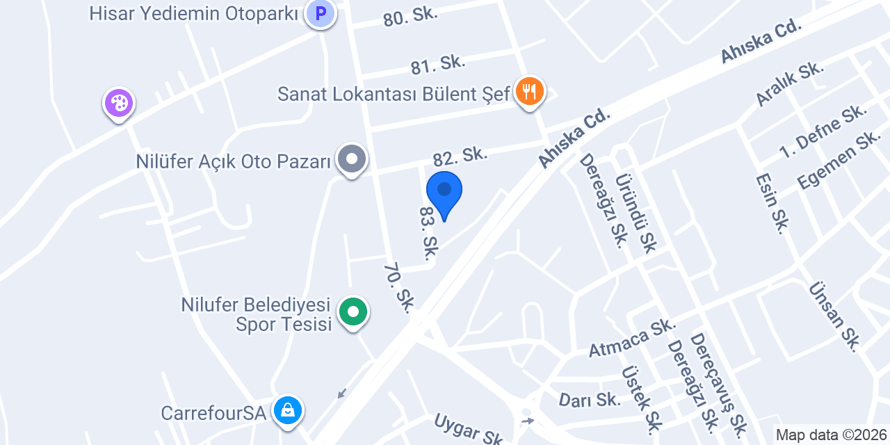 EAE Bursa Bölge Ofisi konumu