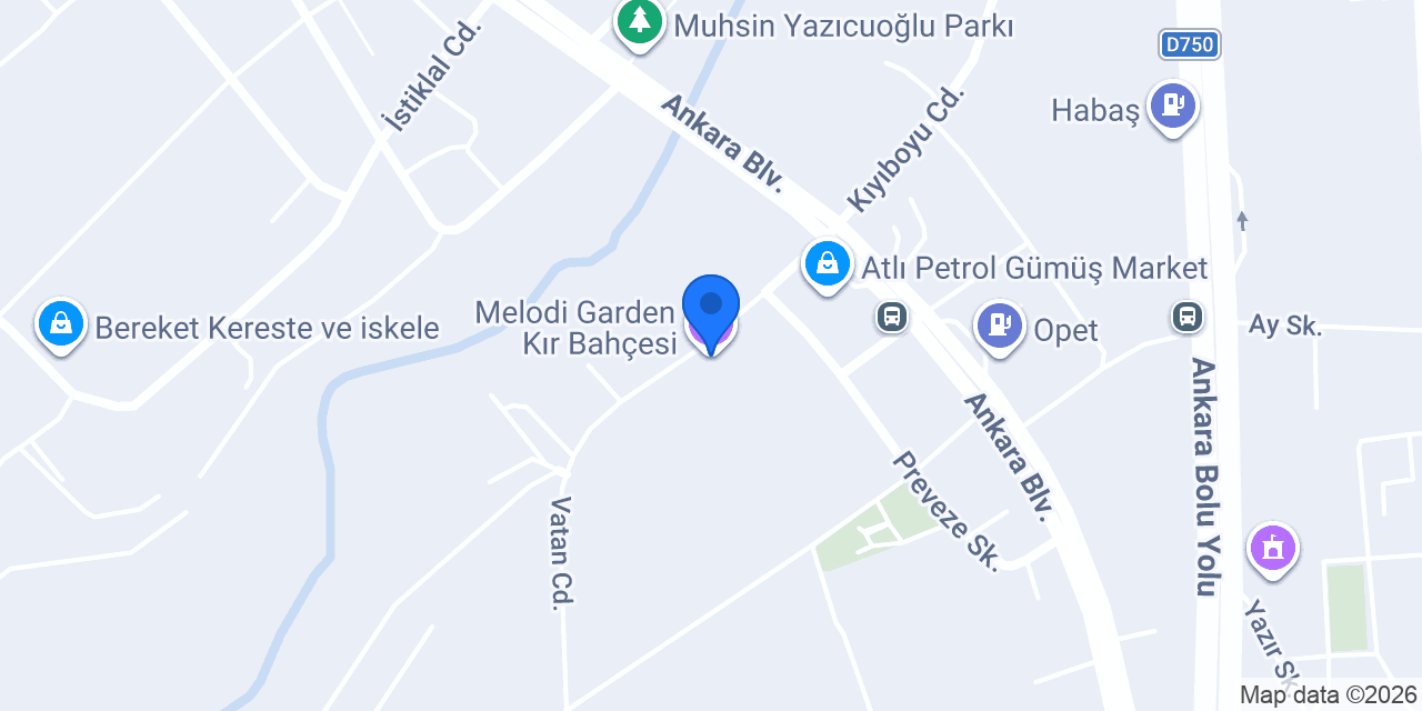 Melodi Garden Kır Bahçesi konumu