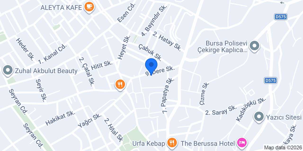 Özel Hüdavendigar Anaokulu konumu
