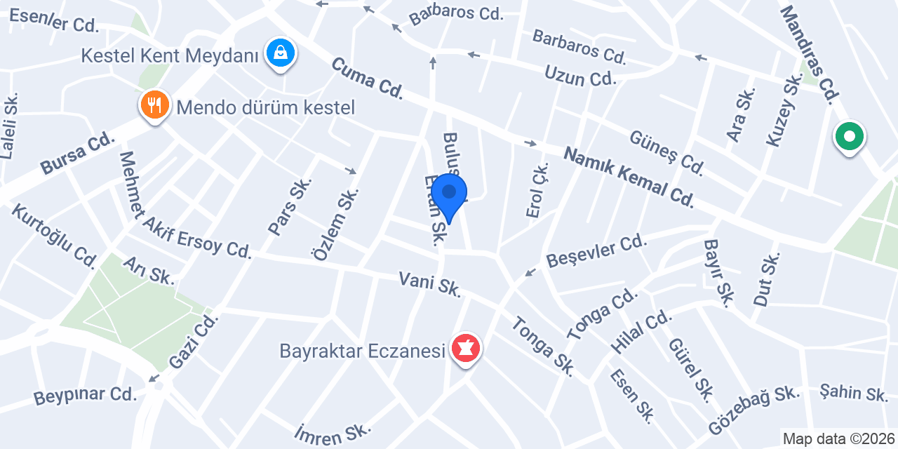 Kestel Emirsultan Vakfı konumu