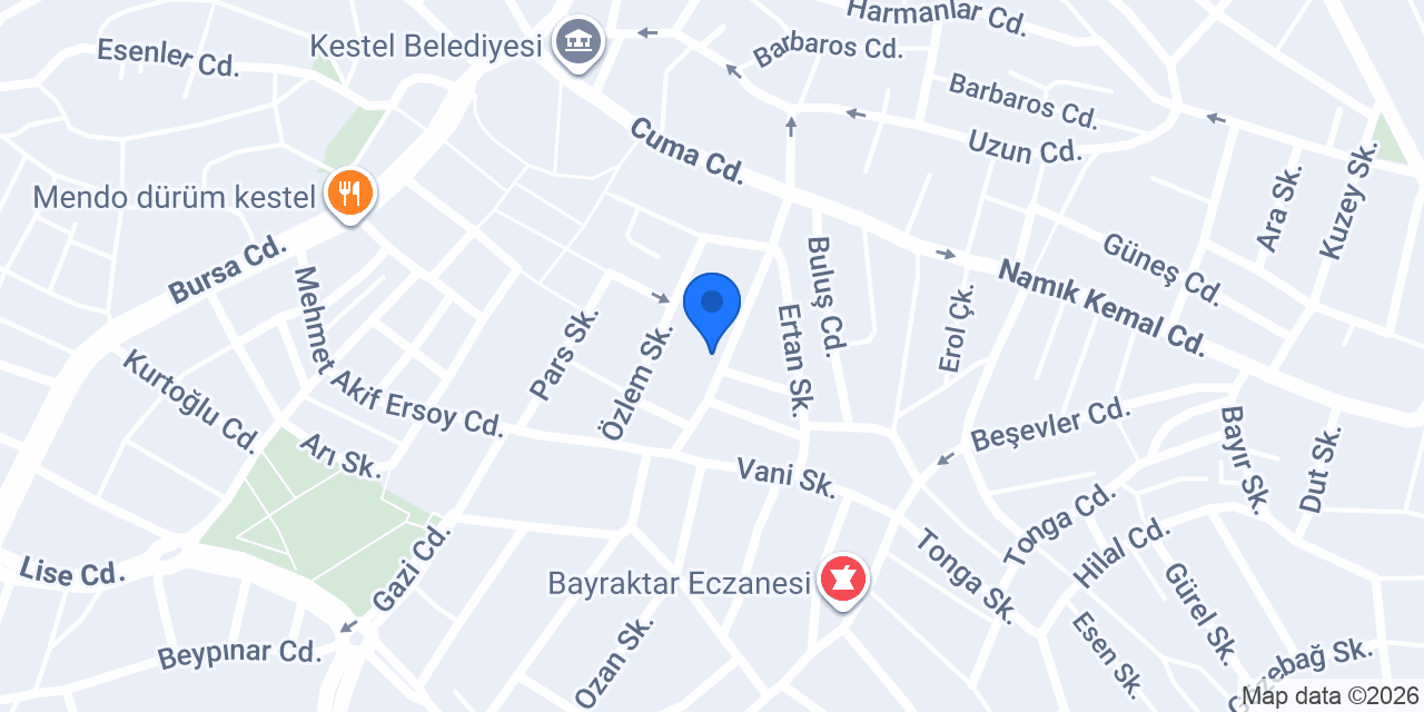 Asel Çiçekçilik kestel konumu