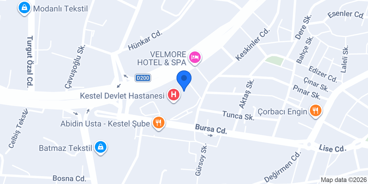 Kestel Terminali konumu