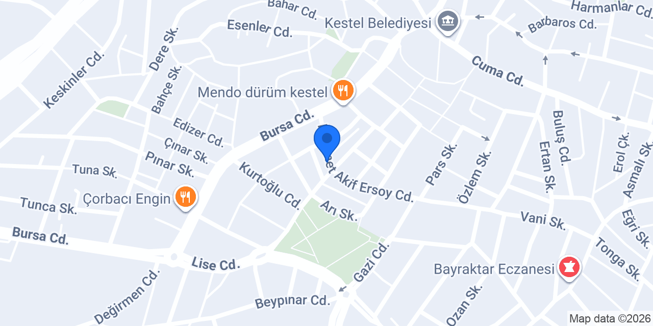Kent Perde & terzi kestel konumu