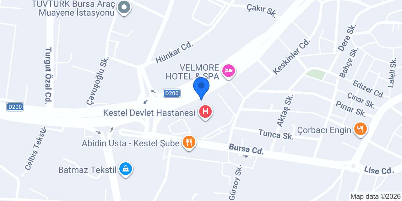 Kestel Belediyesi Otobüs Terminali konumu