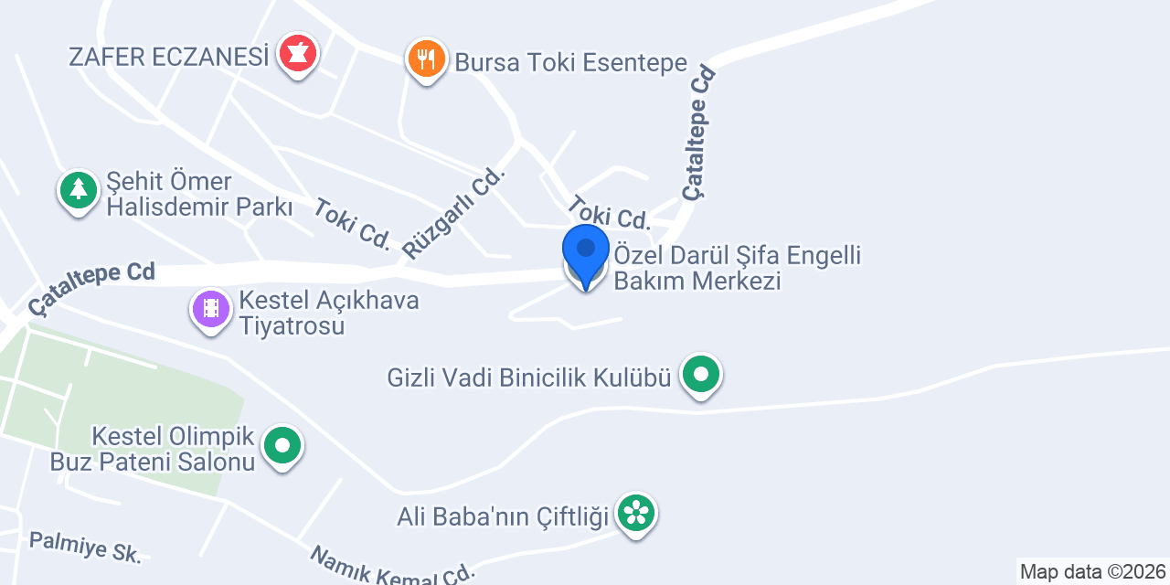 Özel Darül Şifa Engelli Bakım Merkezi konumu