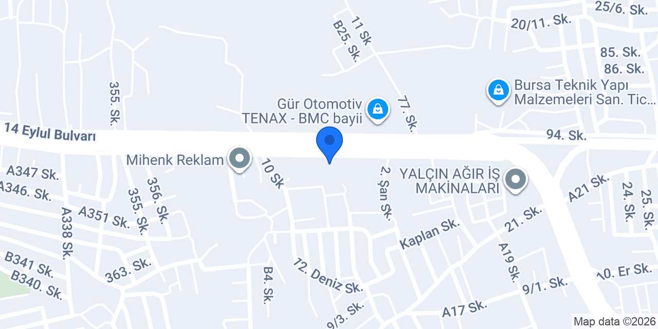 ERT OTO KLİMA konumu