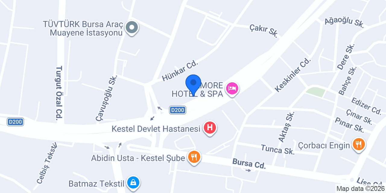 Dcrin Tekstil konumu