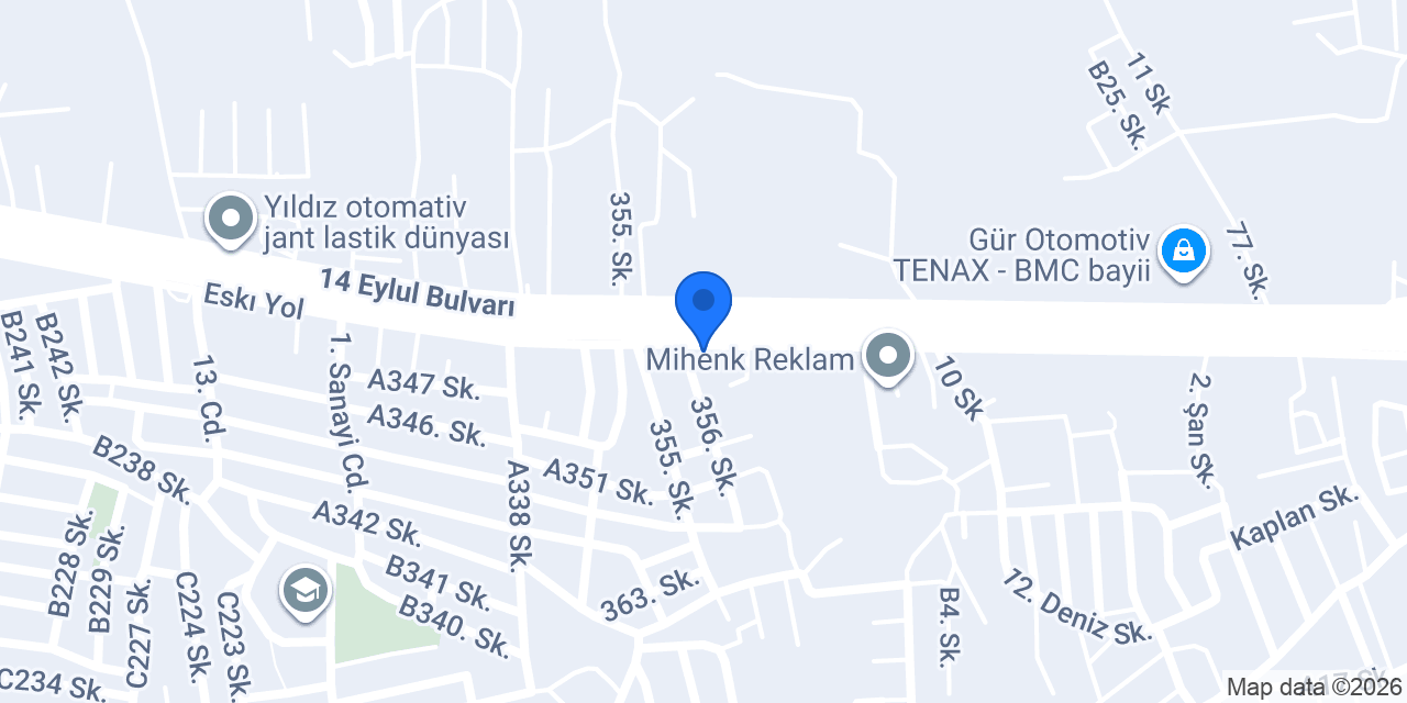 Akınel otomotiv konumu