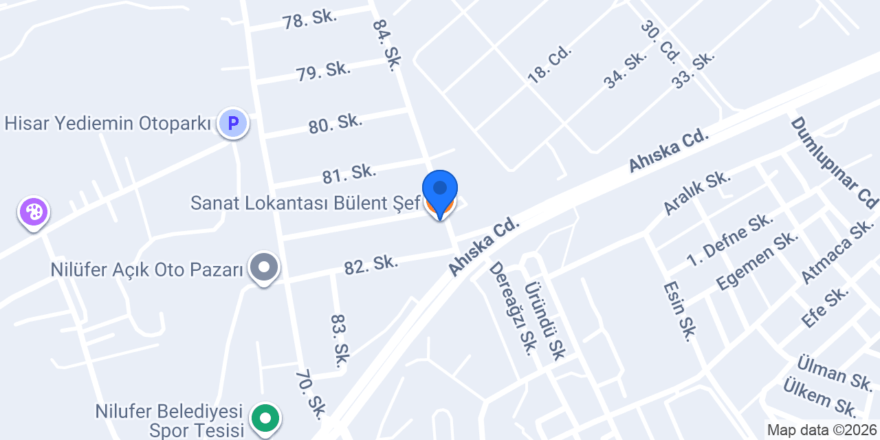 Sanat Lokantası Bülent Şef konumu