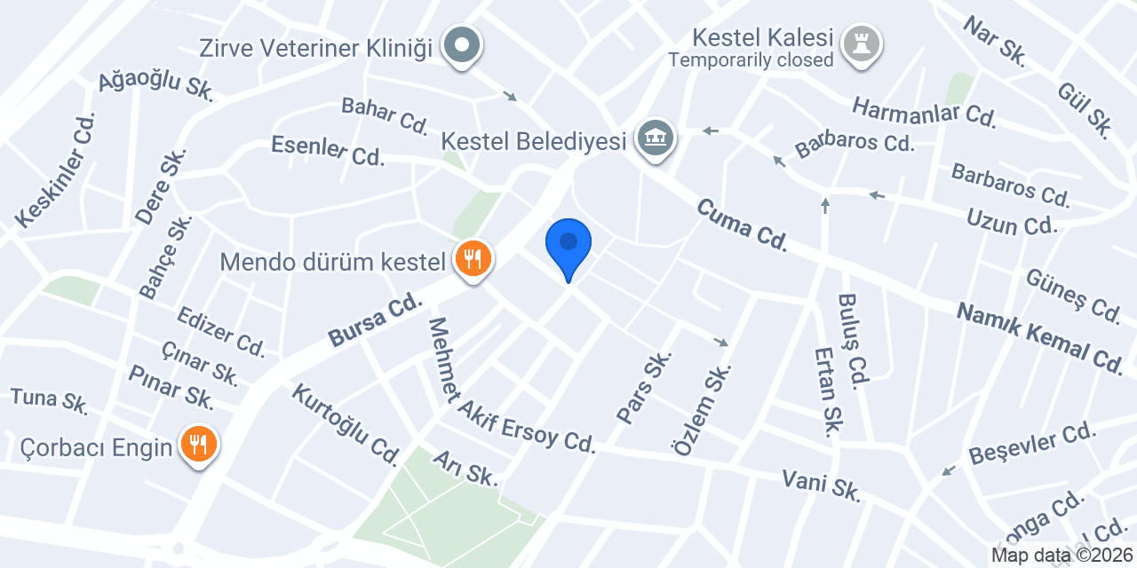 Kestel Paşazade Hotel konumu
