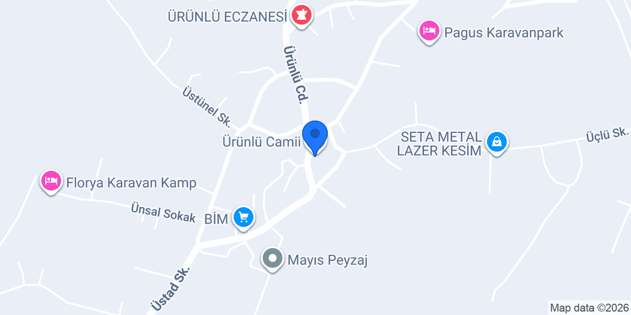 Ürünlü Mahallesi Muhtarlığı konumu