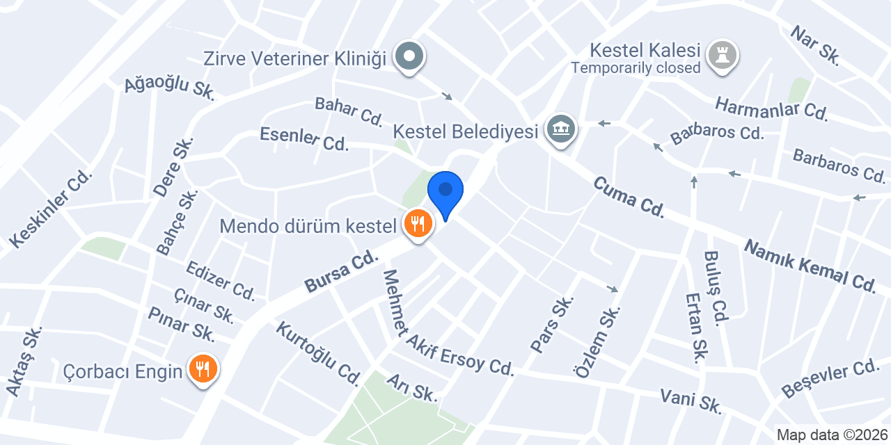 Domino's Pizza Kestel konumu