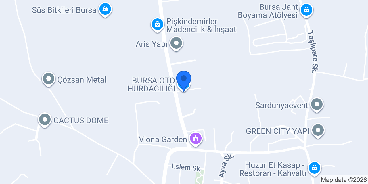 BURSA OTO HURDACILIĞI konumu