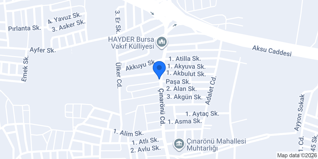 ÇINARÖNÜ PARK AVM ( yıldırım avm ) konumu