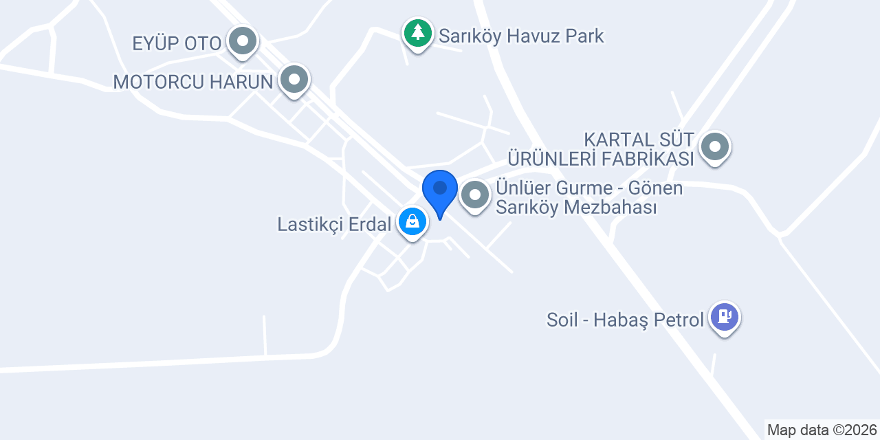 Kardeşler Oto Lastik konumu