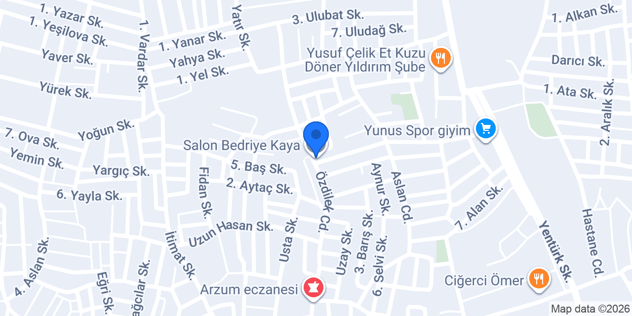 Salon Bedriye Kaya konumu