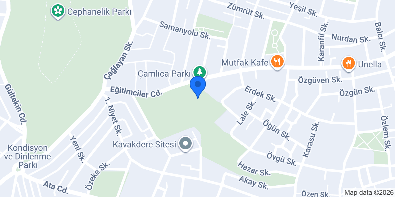 Çamlıca Kafe Restaurant Bursa Nargile konumu