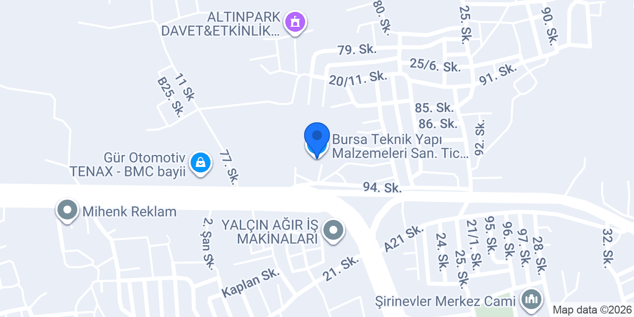 Bursa Teknik Yapı Malzemeleri San. Tic. LTD.ŞTİ. konumu