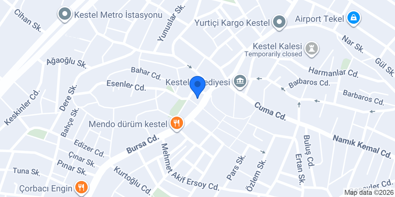 Aymaz Otel - KESTELDEKİ EVİNİZ konumu