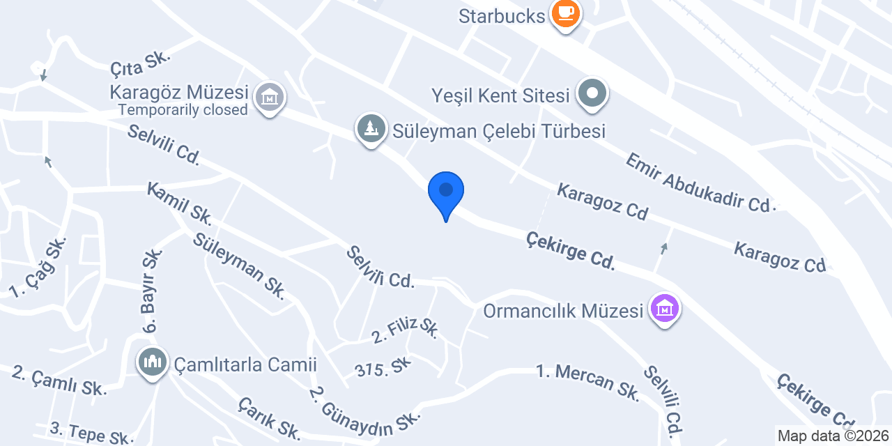 Çekirge Trileçe konumu