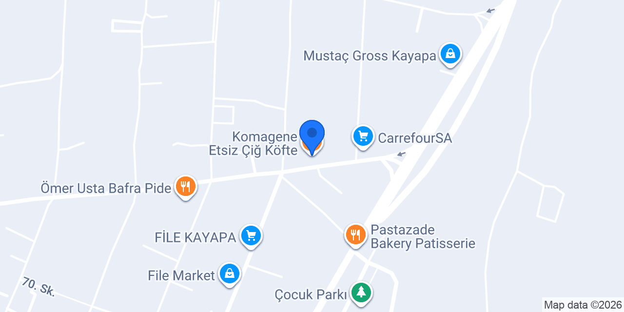 Komagene Etsiz Çiğ Köfte konumu