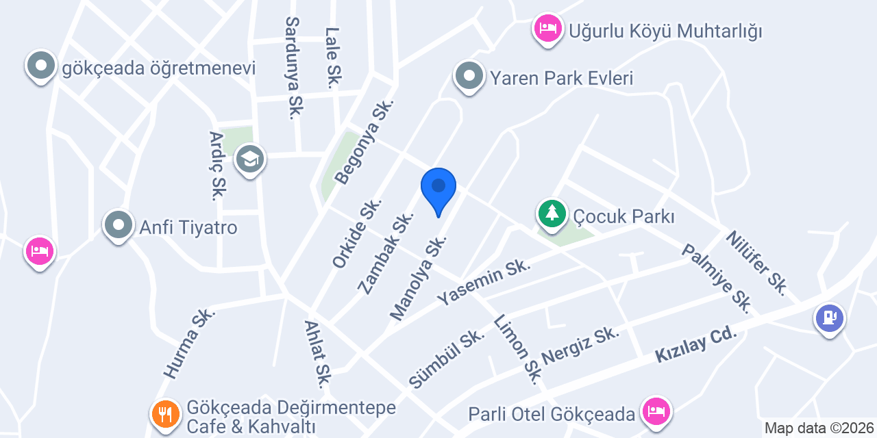 Gökçeada Uğur Taksi konumu