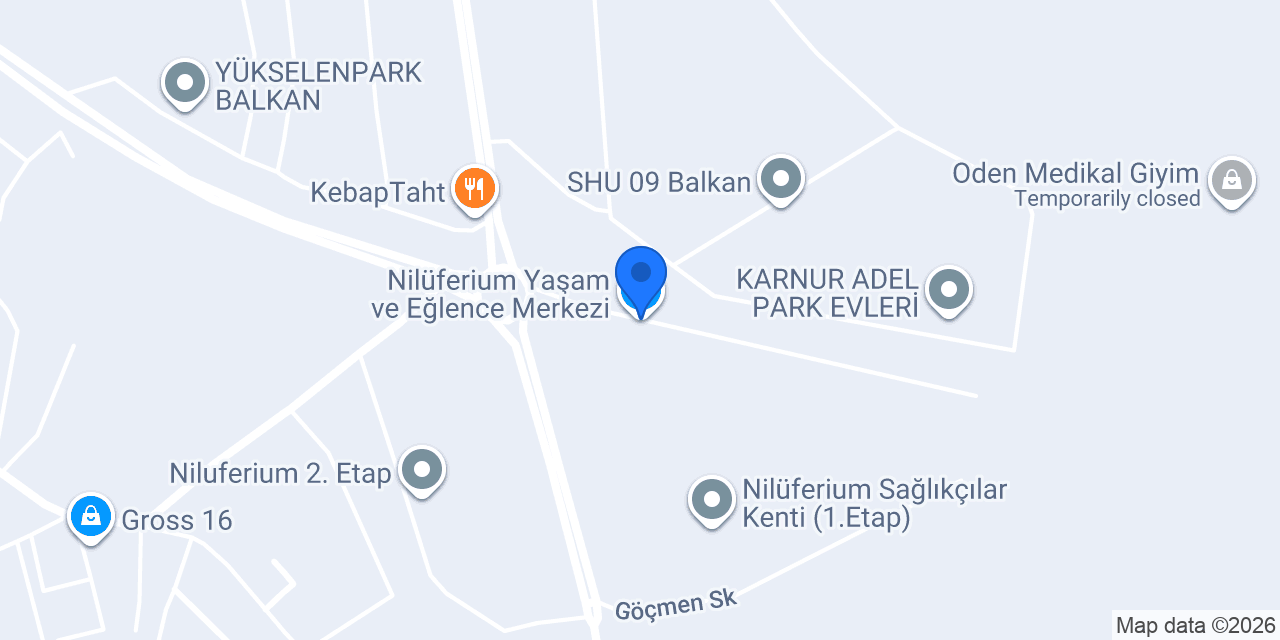 Nilüferium Yaşam ve Eğlence Merkezi konumu