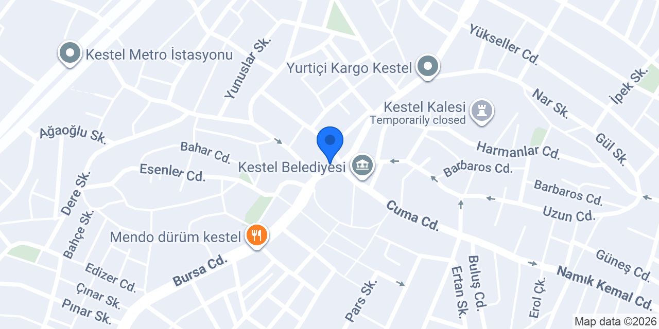 Kestel Merkez Pastanesi konumu