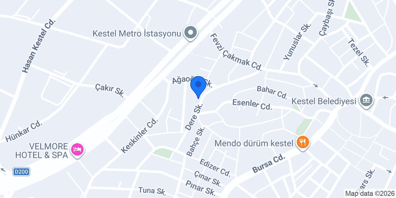 Karacakaya su Kestel bayii konumu