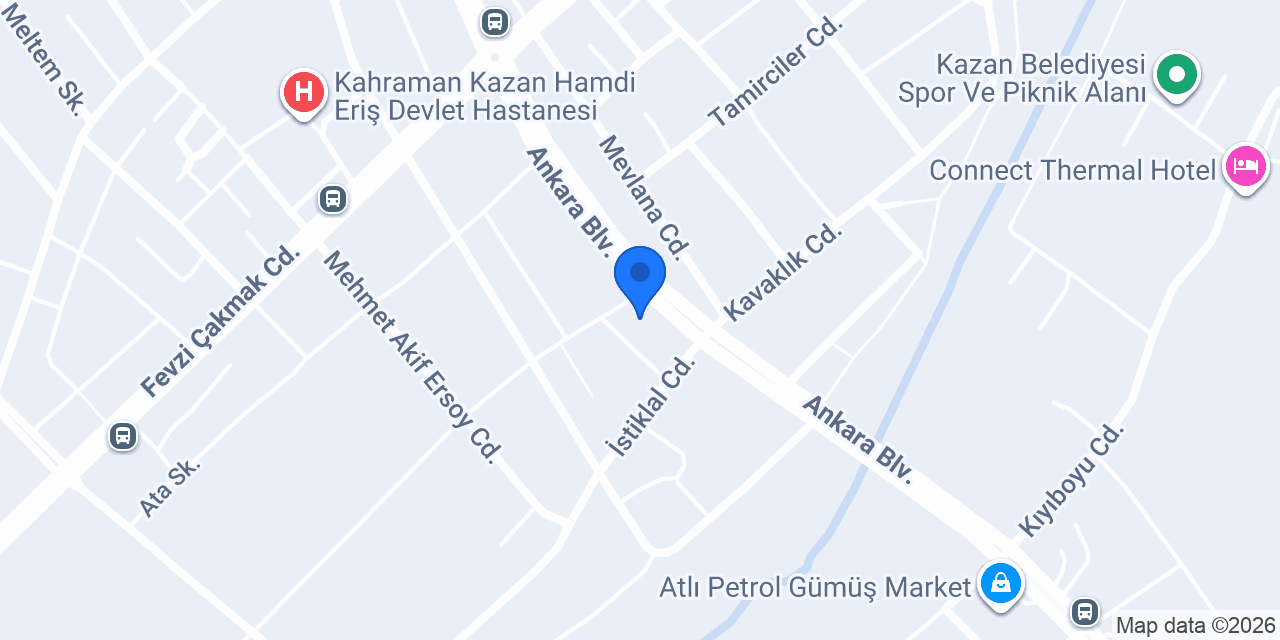 Yapı Kredi - Kazan Şubesi konumu