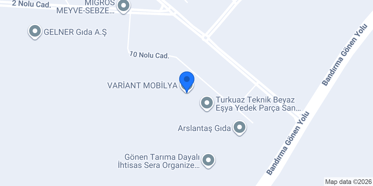 VARİANT MOBİLYA konumu