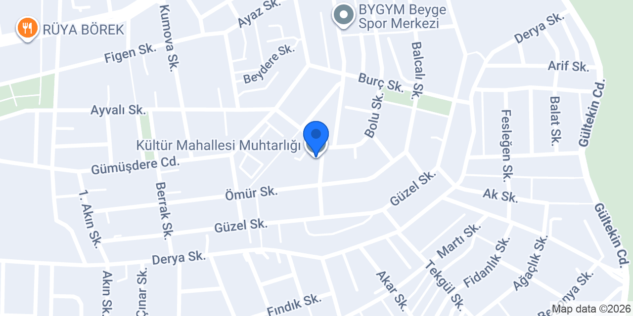 Kültür Mahallesi Muhtarlığı konumu