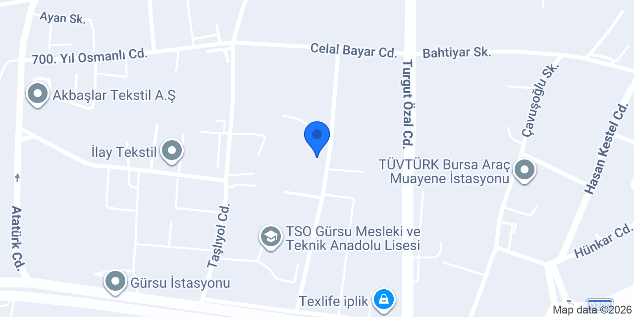 Cihangir Tekstil konumu