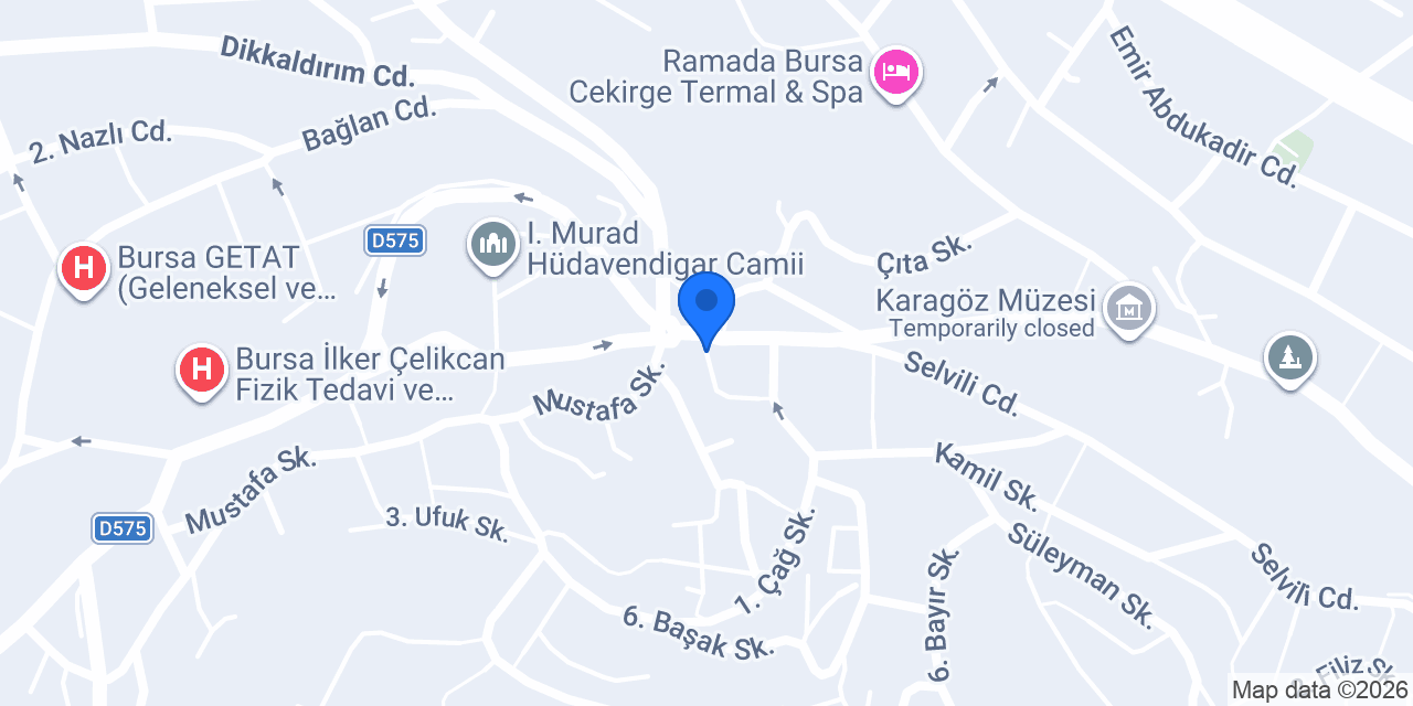 Çekirge Taksi konumu